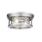Z-Lite Clarion 2 Light Flush Mount, Polished Nickel & Inner Clear Water & Outer Clear 493F2-PN - alternate 1